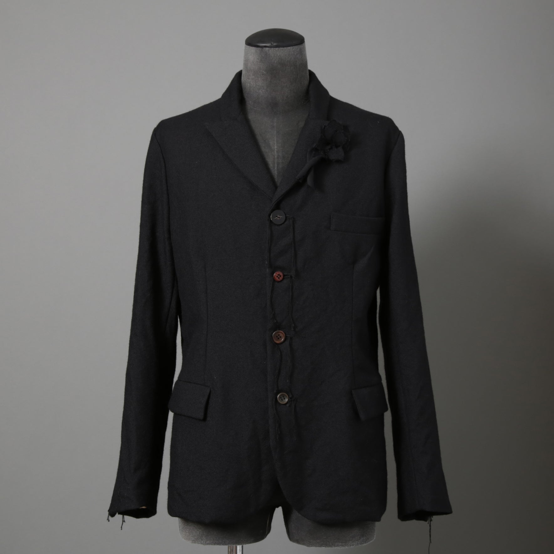 ARCHIVIO J.M.RIBOT / 21AW 美品 BLAZER Vintage Wool / G19/FT / コサージュ付 ジャケット/ size 46 (BLACK)