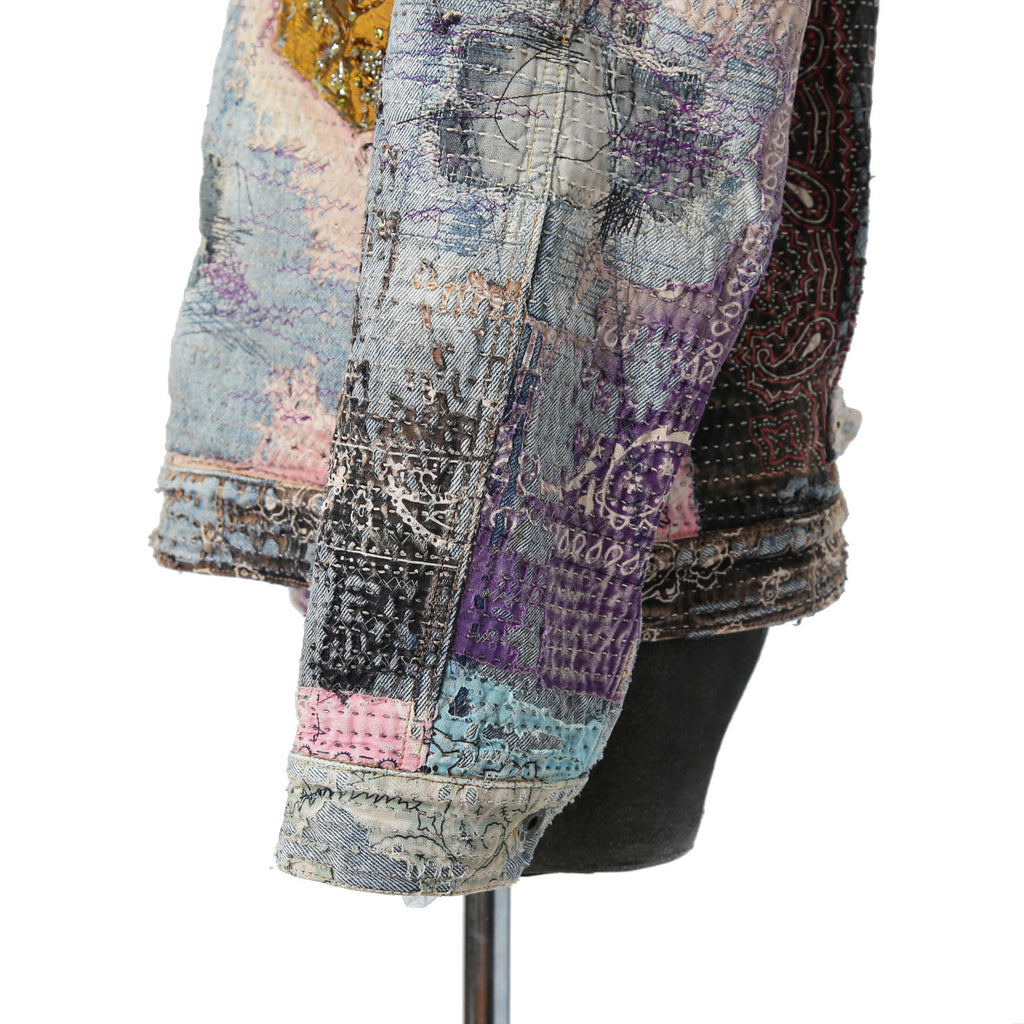 新品 PROLETA RE ART プロレタ リ アート / 22SS NUBIAN別注 / UROBOROS DENIM JACKET / Boro patchwork distressed / size XL ジャケット