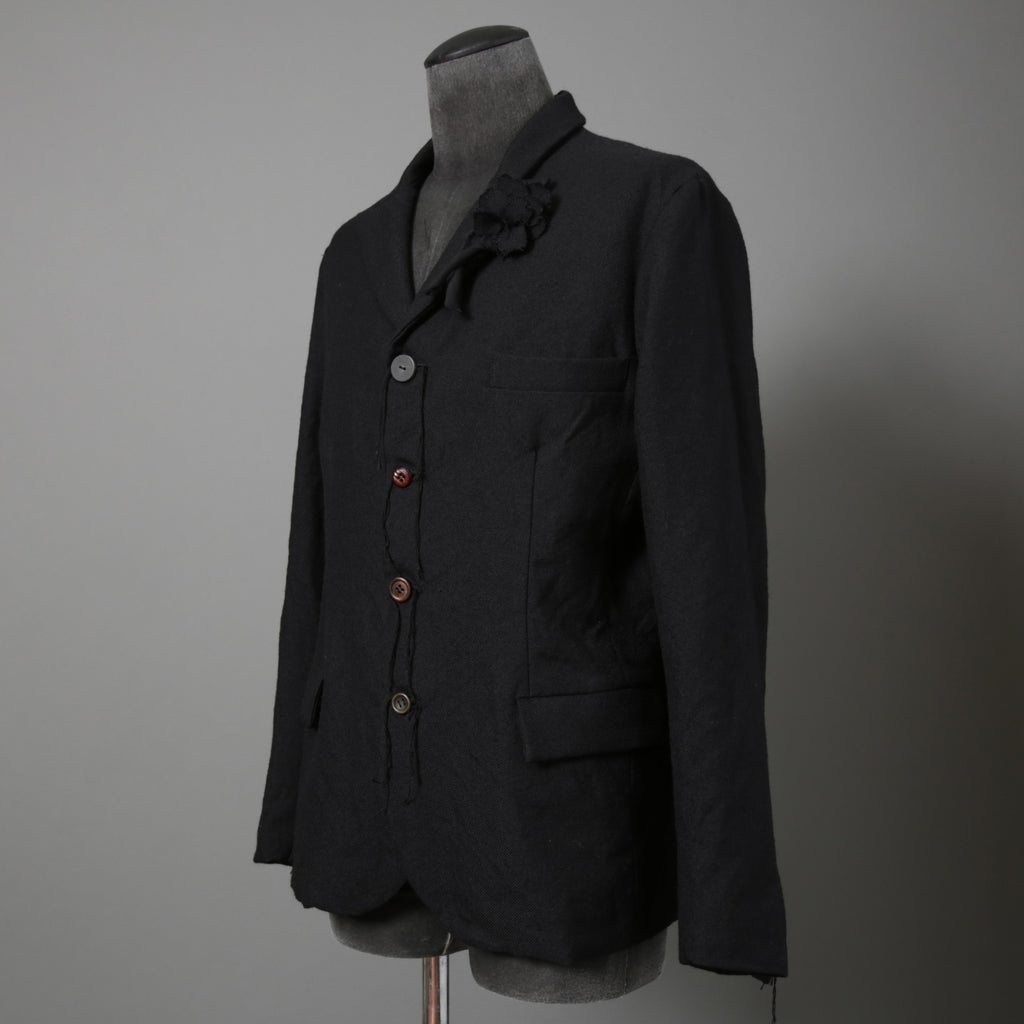 ARCHIVIO J.M.RIBOT / 21AW 美品 BLAZER Vintage Wool / G19/FT / コサージュ付 ジャケット/ size 46 (BLACK)