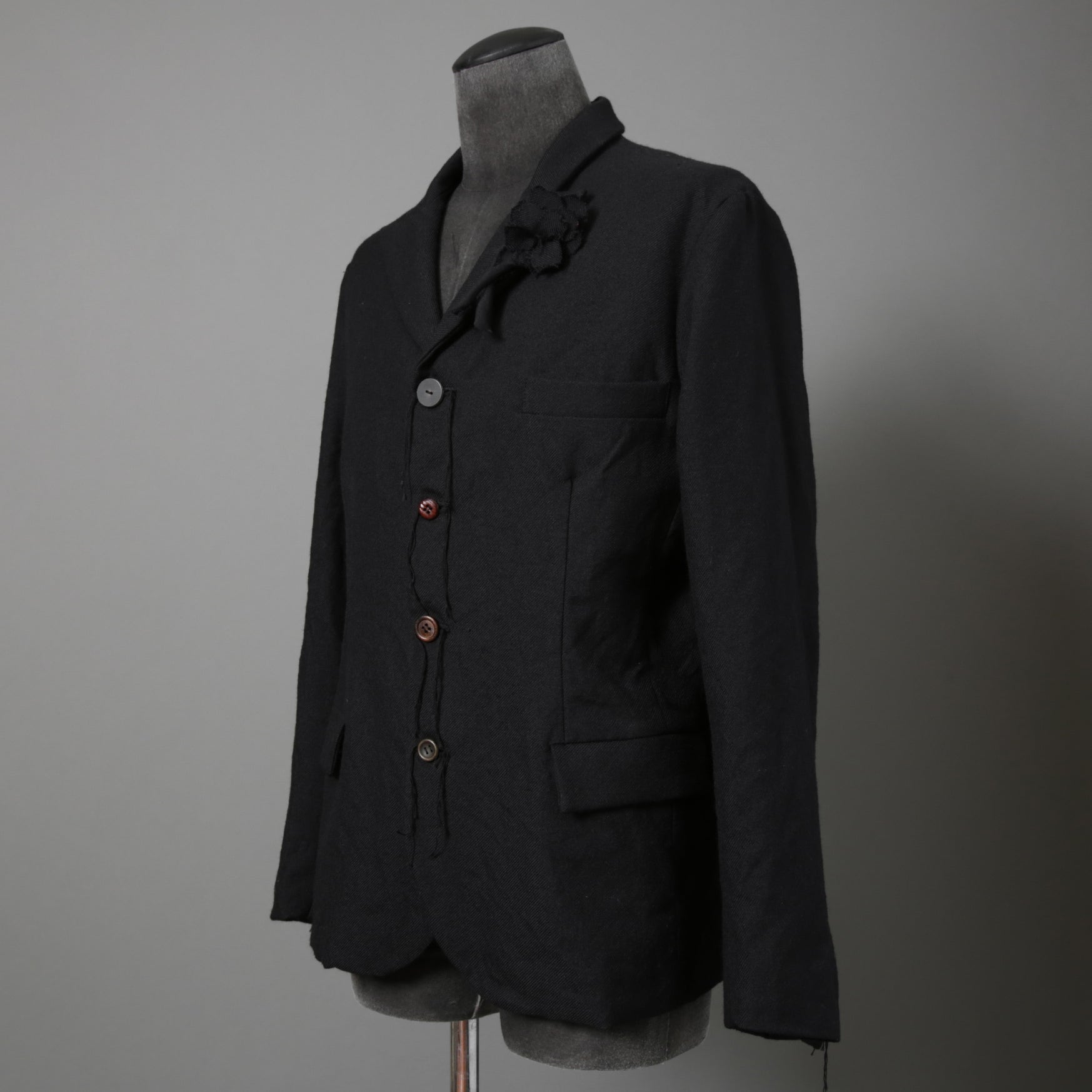 ARCHIVIO J.M.RIBOT / 21AW 美品 BLAZER Vintage Wool / G19/FT / コサージュ付 ジャケット/ size 46 (BLACK)