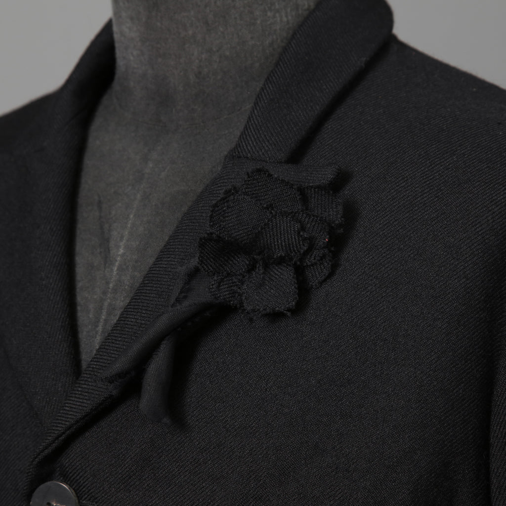 ARCHIVIO J.M.RIBOT / 21AW 美品 BLAZER Vintage Wool / G19/FT / コサージュ付 ジャケット/ size 46 (BLACK)