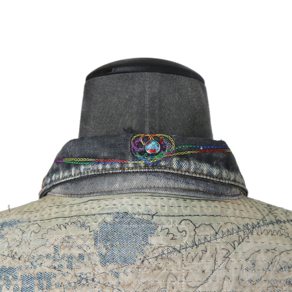 新品 PROLETA RE ART プロレタ リ アート / 22SS NUBIAN別注 / UROBOROS DENIM JACKET / Boro patchwork distressed / size XL ジャケット
