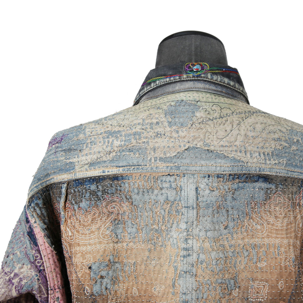 新品 PROLETA RE ART プロレタ リ アート / 22SS NUBIAN別注 / UROBOROS DENIM JACKET / Boro patchwork distressed / size XL ジャケット