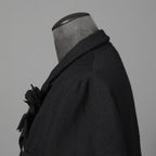 ARCHIVIO J.M.RIBOT / 21AW 美品 BLAZER Vintage Wool / G19/FT / コサージュ付 ジャケット/ size 46 (BLACK)