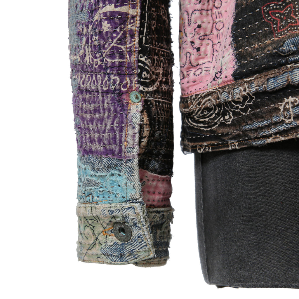 新品 PROLETA RE ART プロレタ リ アート / 22SS NUBIAN別注 / UROBOROS DENIM JACKET / Boro patchwork distressed / size XL ジャケット
