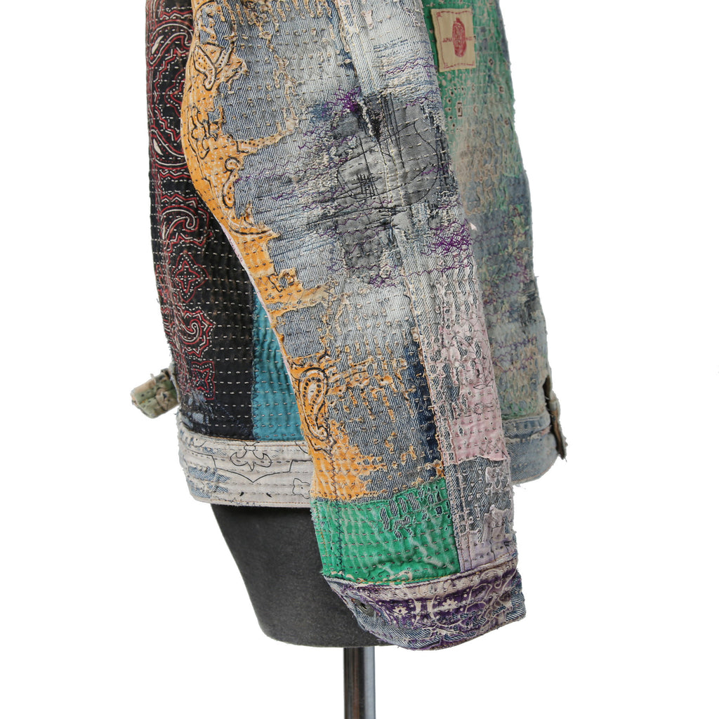 新品 PROLETA RE ART プロレタ リ アート / 22SS NUBIAN別注 / UROBOROS DENIM JACKET / Boro patchwork distressed / size XL ジャケット