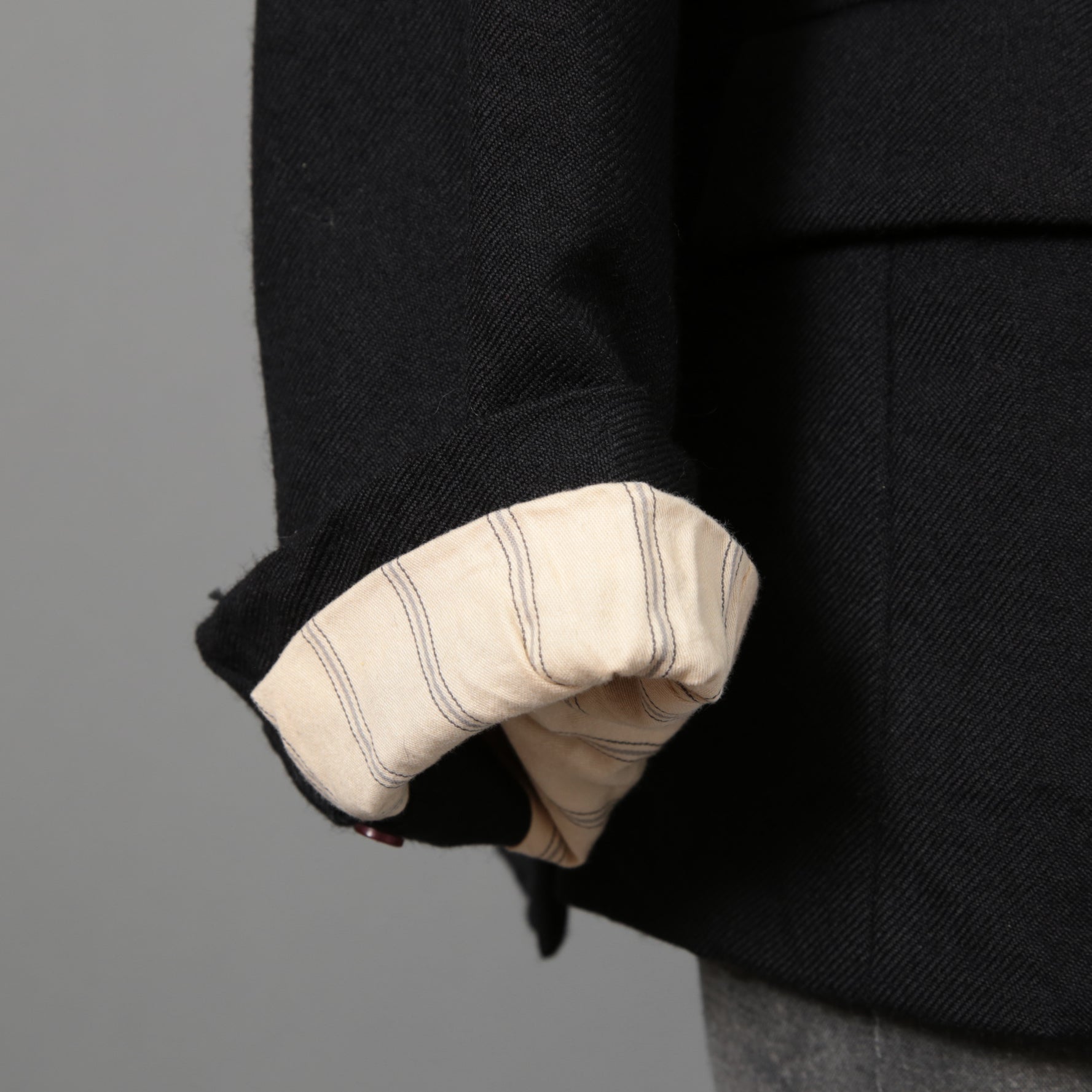 ARCHIVIO J.M.RIBOT / 21AW 美品 BLAZER Vintage Wool / G19/FT / コサージュ付 ジャケット/ size 46 (BLACK)