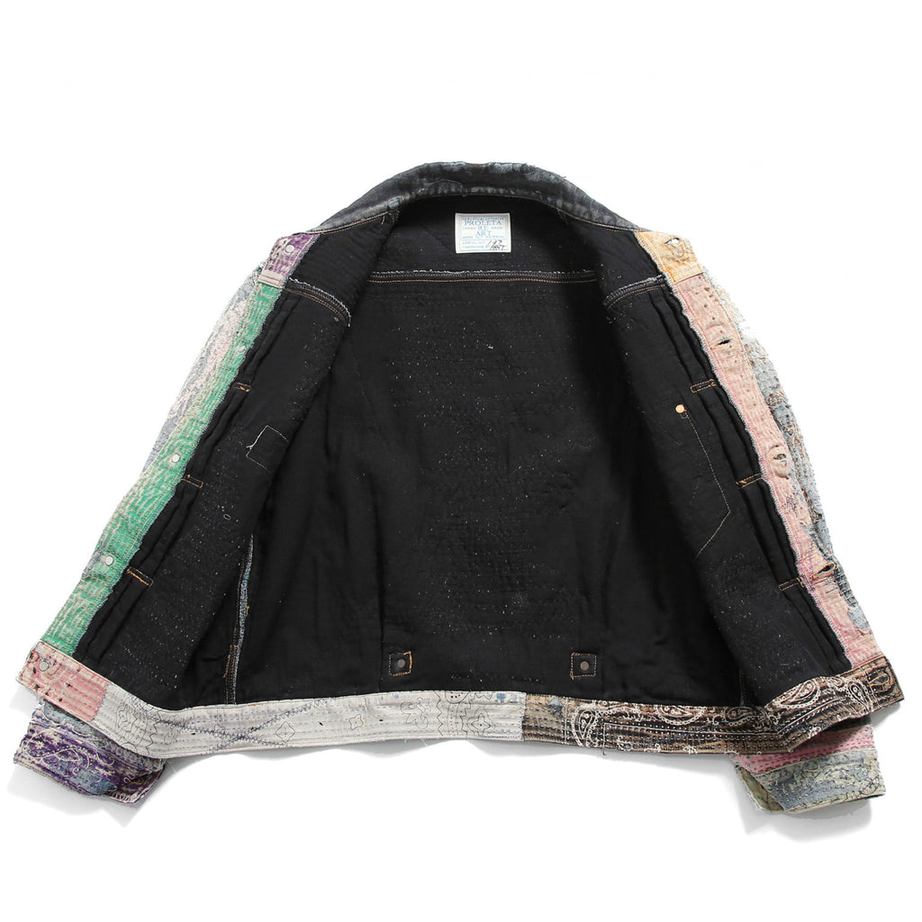 新品 PROLETA RE ART プロレタ リ アート / 22SS NUBIAN別注 / UROBOROS DENIM JACKET / Boro patchwork distressed / size XL ジャケット