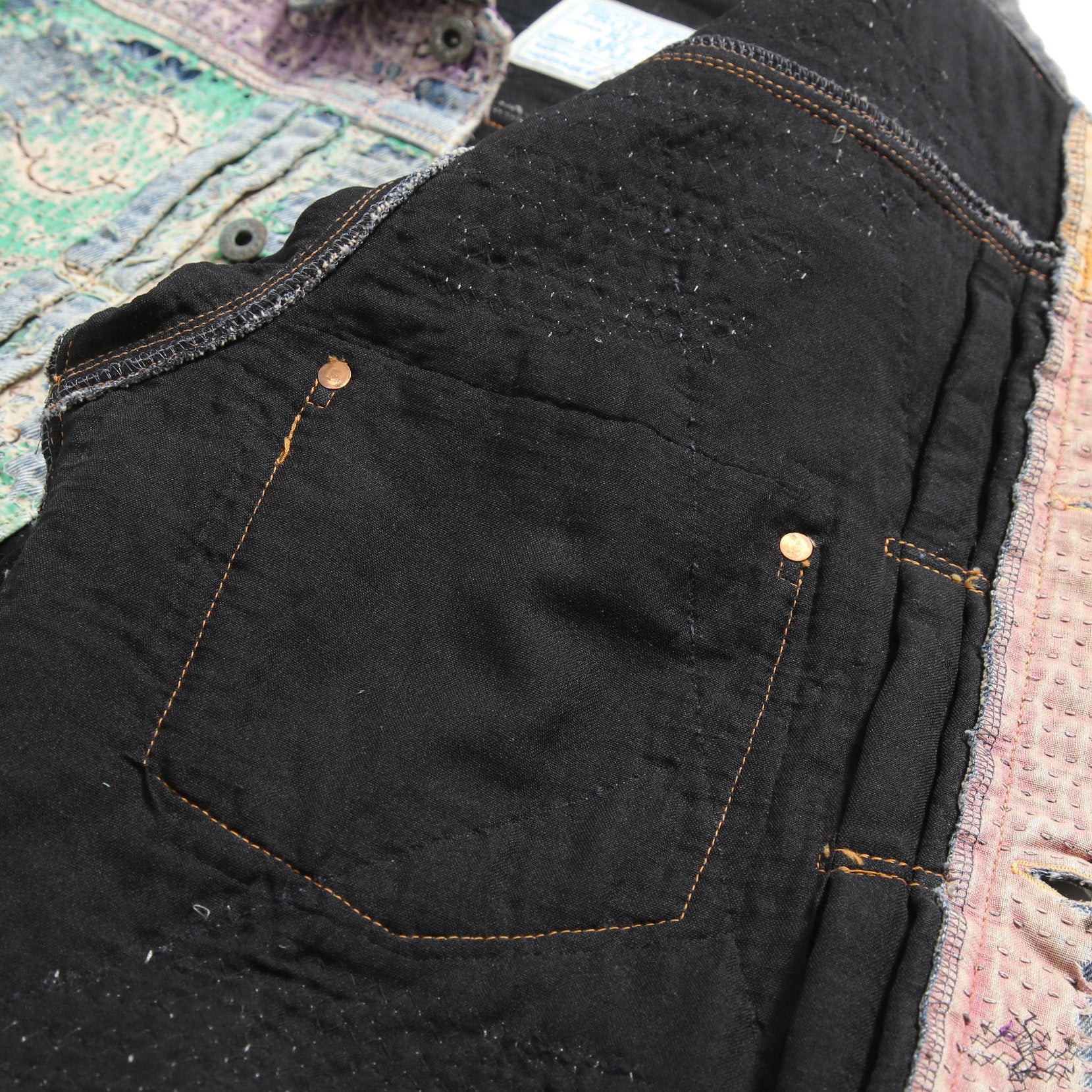新品 PROLETA RE ART プロレタ リ アート / 22SS NUBIAN別注 / UROBOROS DENIM JACKET / Boro patchwork distressed / size XL ジャケット