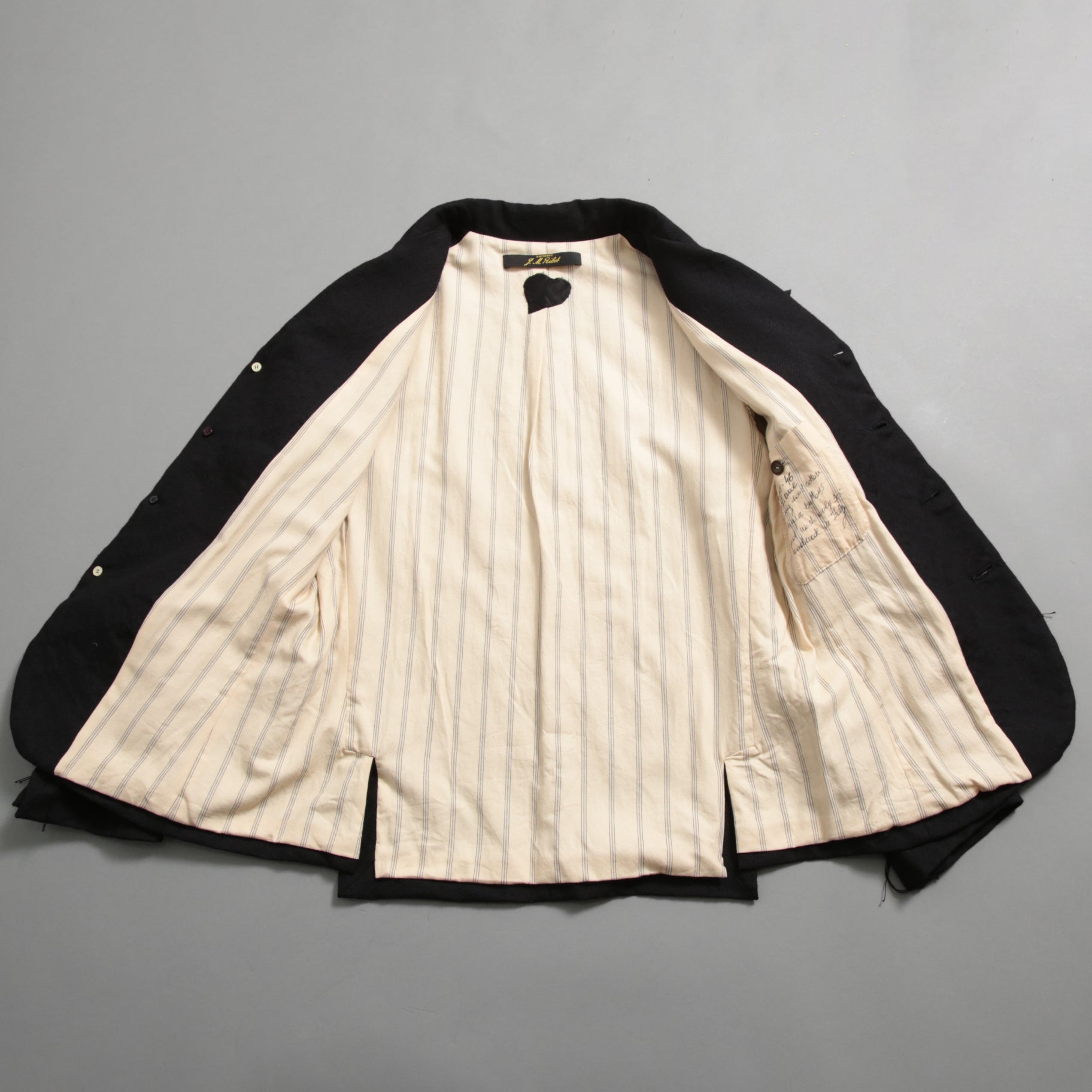 ARCHIVIO J.M.RIBOT / 21AW 美品 BLAZER Vintage Wool / G19/FT / コサージュ付 ジャケット/ size 46 (BLACK)