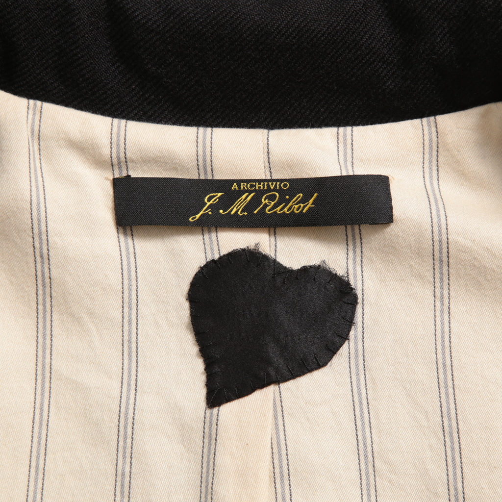 ARCHIVIO J.M.RIBOT / 21AW 美品 BLAZER Vintage Wool / G19/FT / コサージュ付 ジャケット/ size 46 (BLACK)
