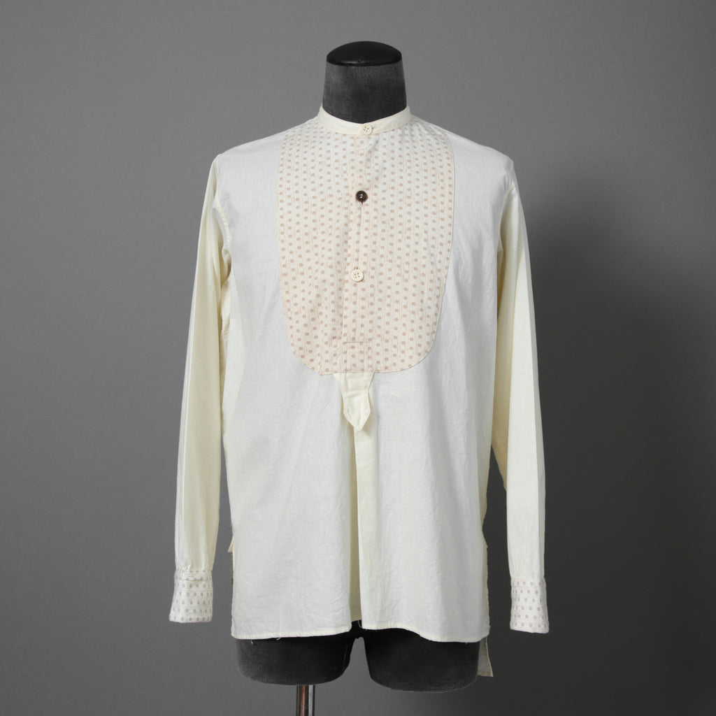 ARCHIVIO J.M.RIBOT / 20SS ヴィンテージコットン / プルオーバー 長袖シャツ / size 46 (NATURAL)