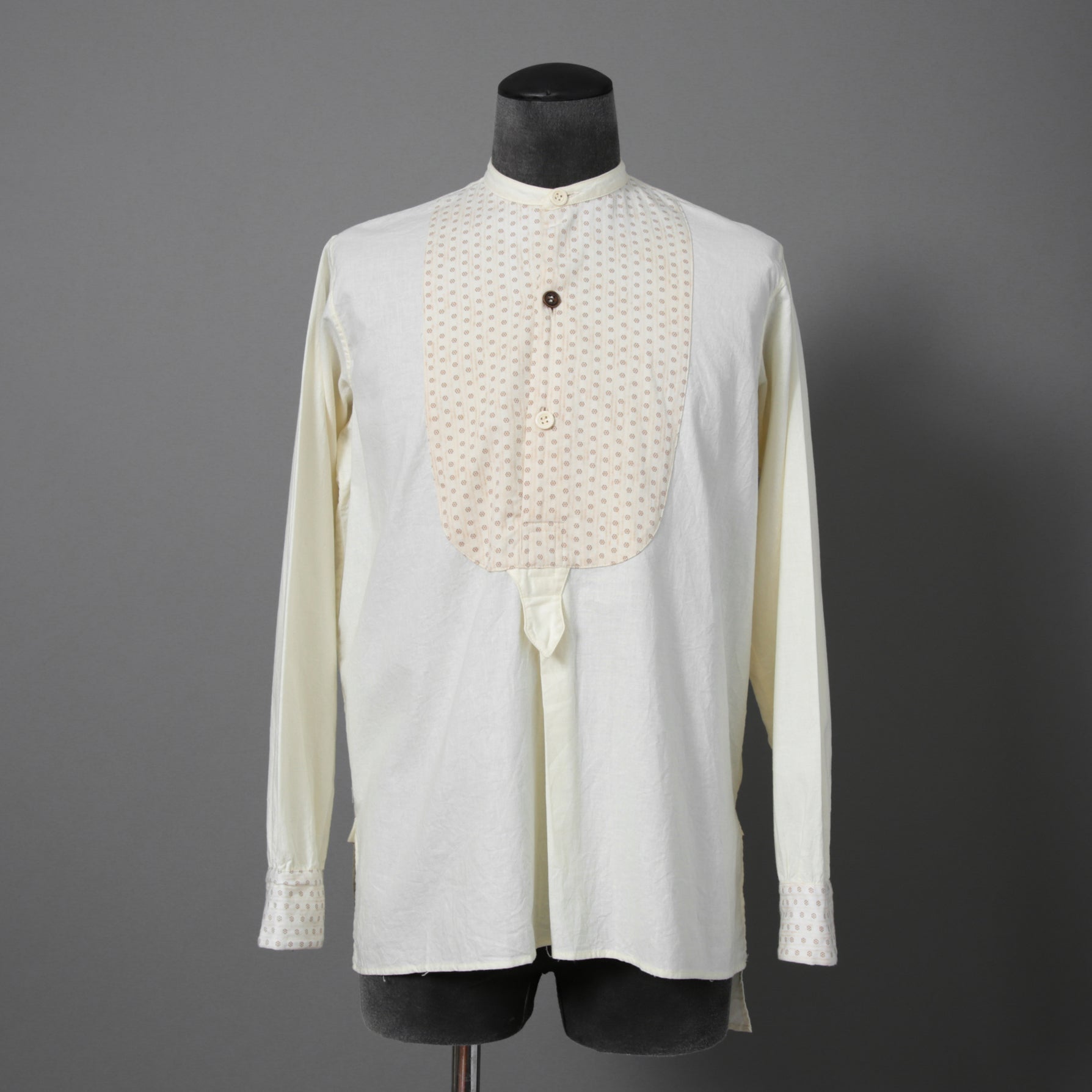 ARCHIVIO J.M.RIBOT / 20SS ヴィンテージコットン / プルオーバー 長袖シャツ / size 46 (NATURAL)