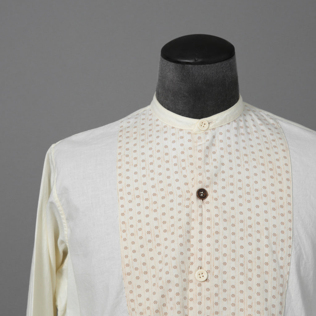 ARCHIVIO J.M.RIBOT / 20SS ヴィンテージコットン / プルオーバー 長袖シャツ / size 46 (NATURAL)