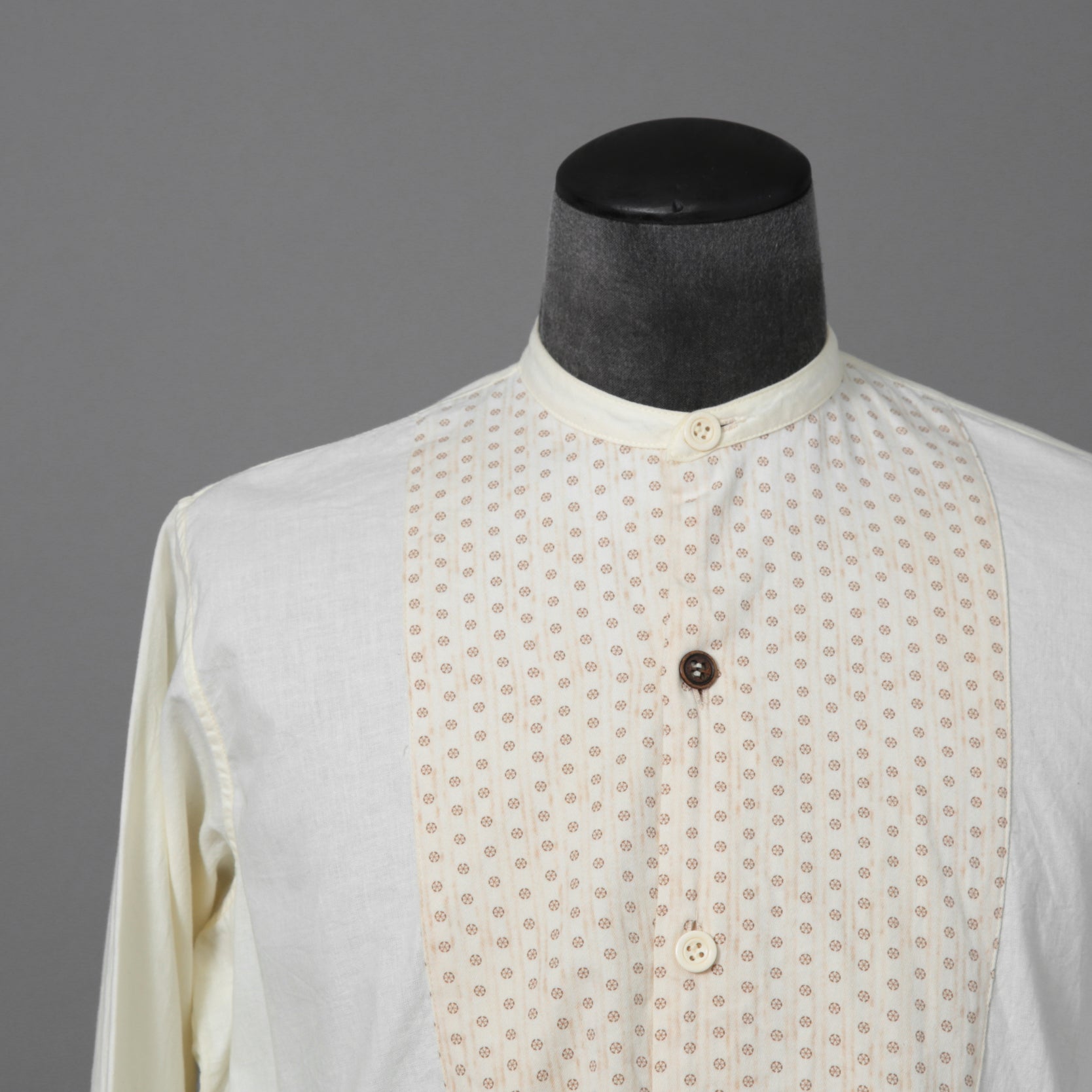 ARCHIVIO J.M.RIBOT / 20SS ヴィンテージコットン / プルオーバー 長袖シャツ / size 46 (NATURAL)