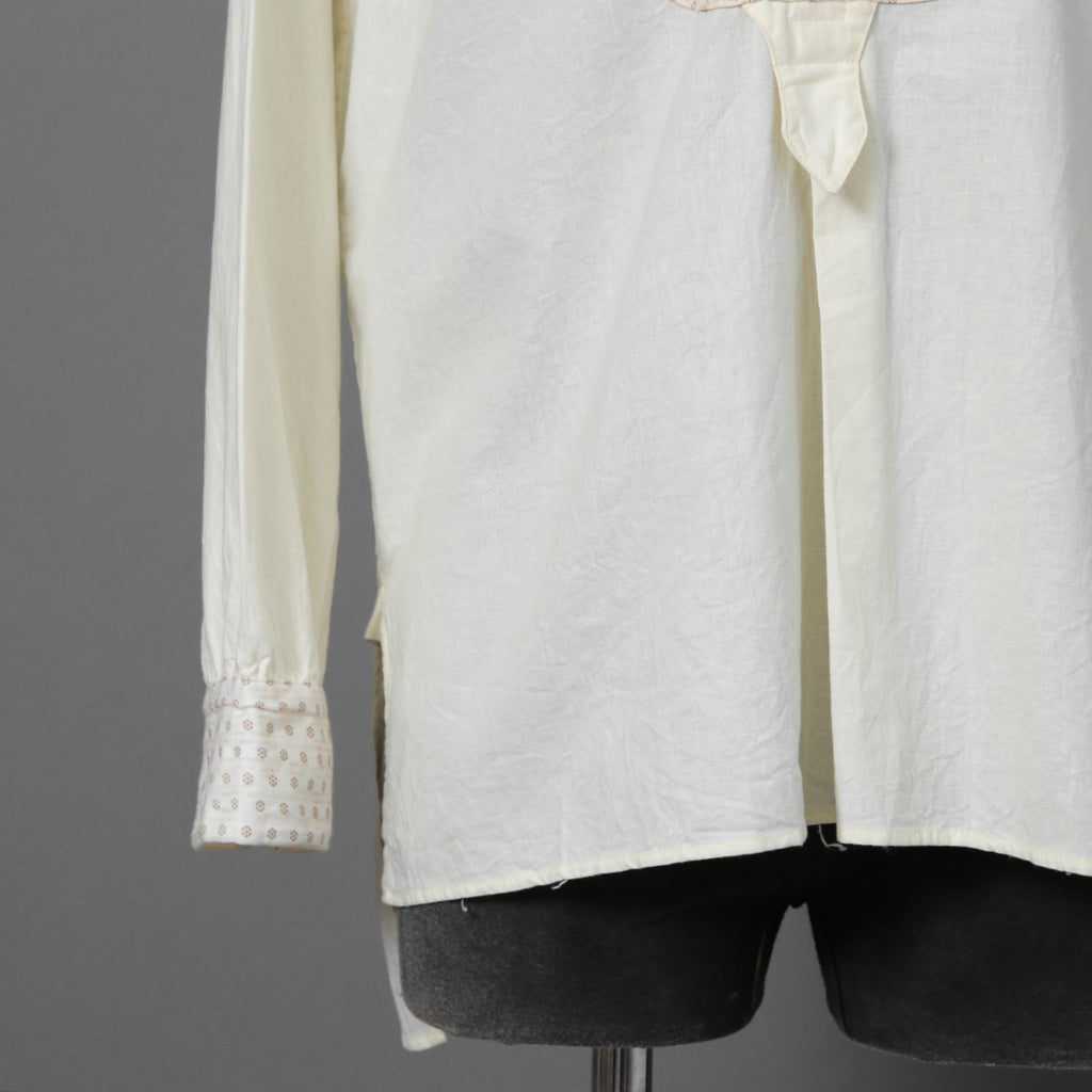 ARCHIVIO J.M.RIBOT / 20SS ヴィンテージコットン / プルオーバー 長袖シャツ / size 46 (NATURAL)