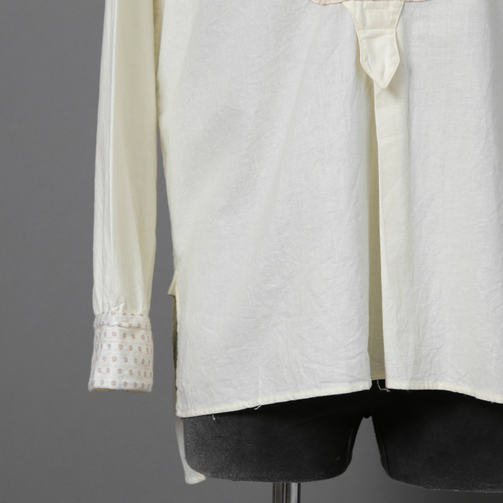 ARCHIVIO J.M.RIBOT / 20SS ヴィンテージコットン / プルオーバー 長袖シャツ / size 46 (NATURAL)