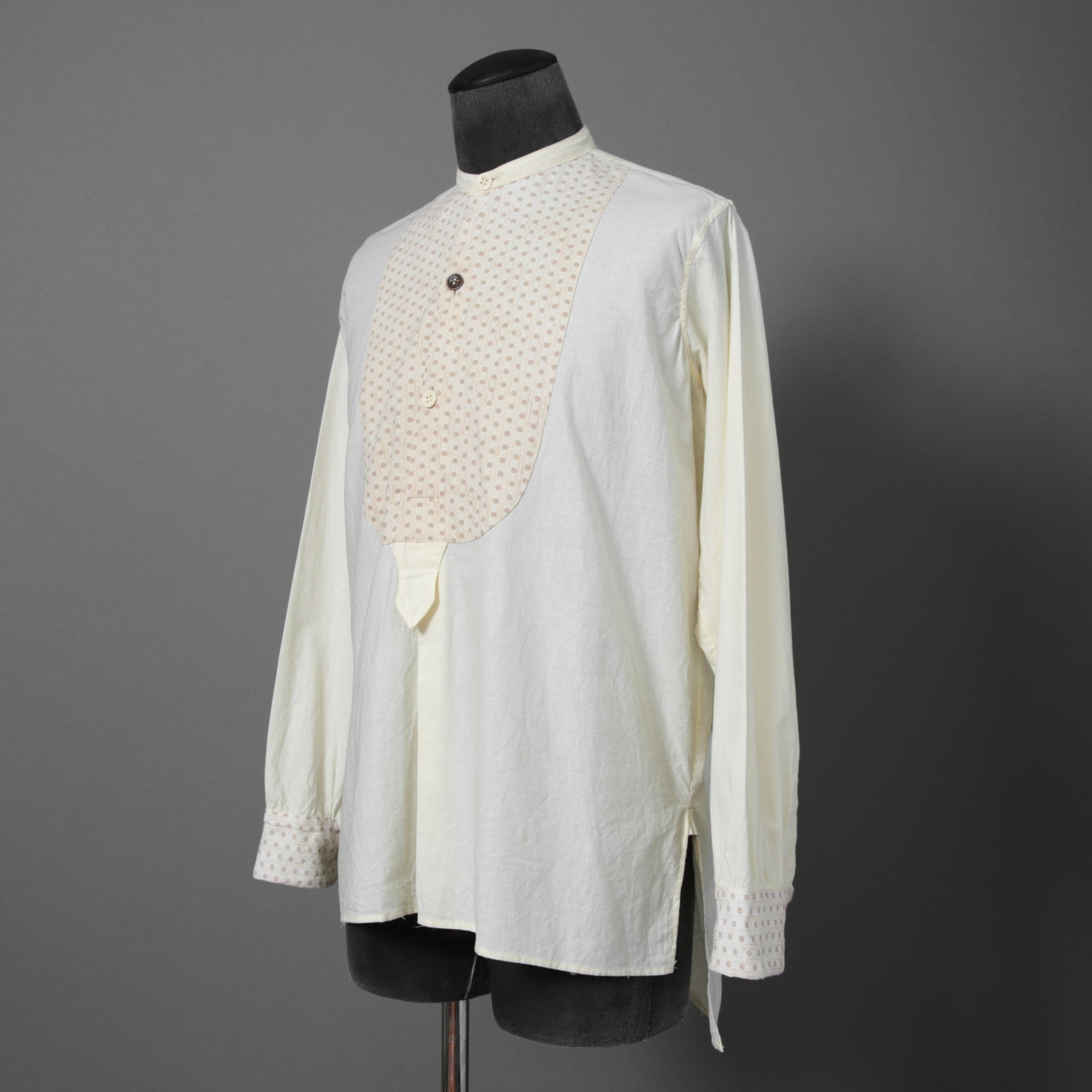 ARCHIVIO J.M.RIBOT / 20SS ヴィンテージコットン / プルオーバー 長袖シャツ / size 46 (NATURAL)