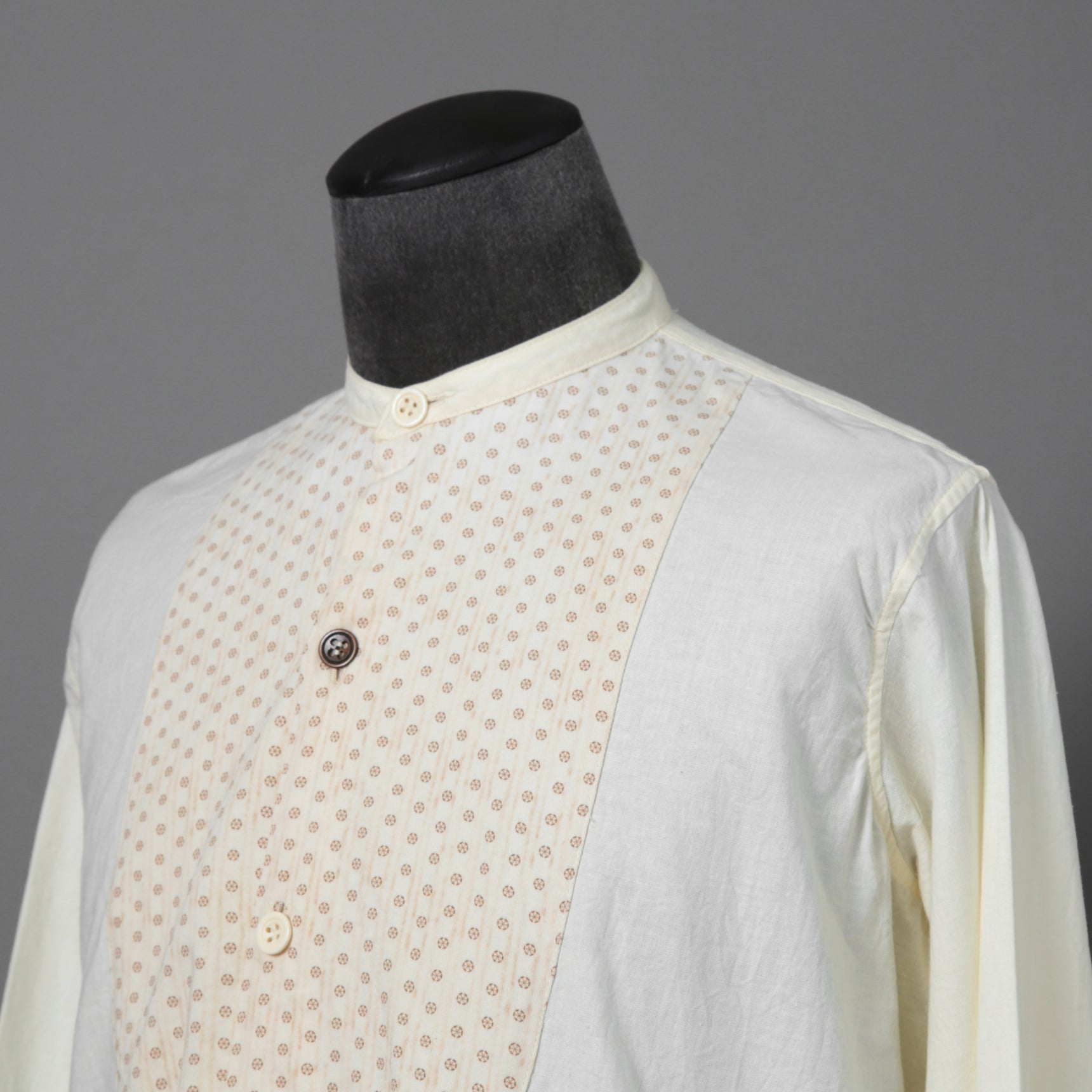 ARCHIVIO J.M.RIBOT / 20SS ヴィンテージコットン / プルオーバー 長袖シャツ / size 46 (NATURAL)