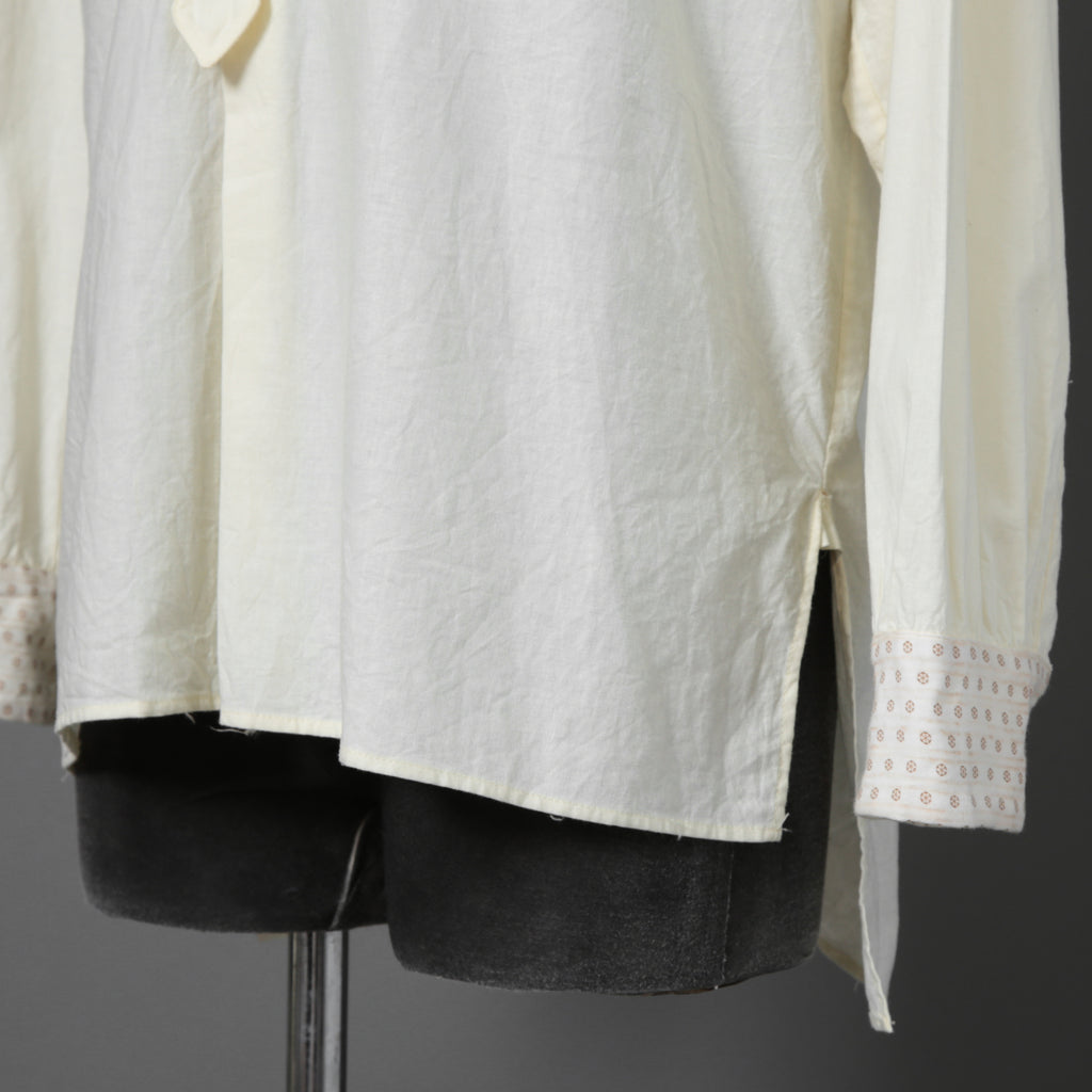 ARCHIVIO J.M.RIBOT / 20SS ヴィンテージコットン / プルオーバー 長袖シャツ / size 46 (NATURAL)