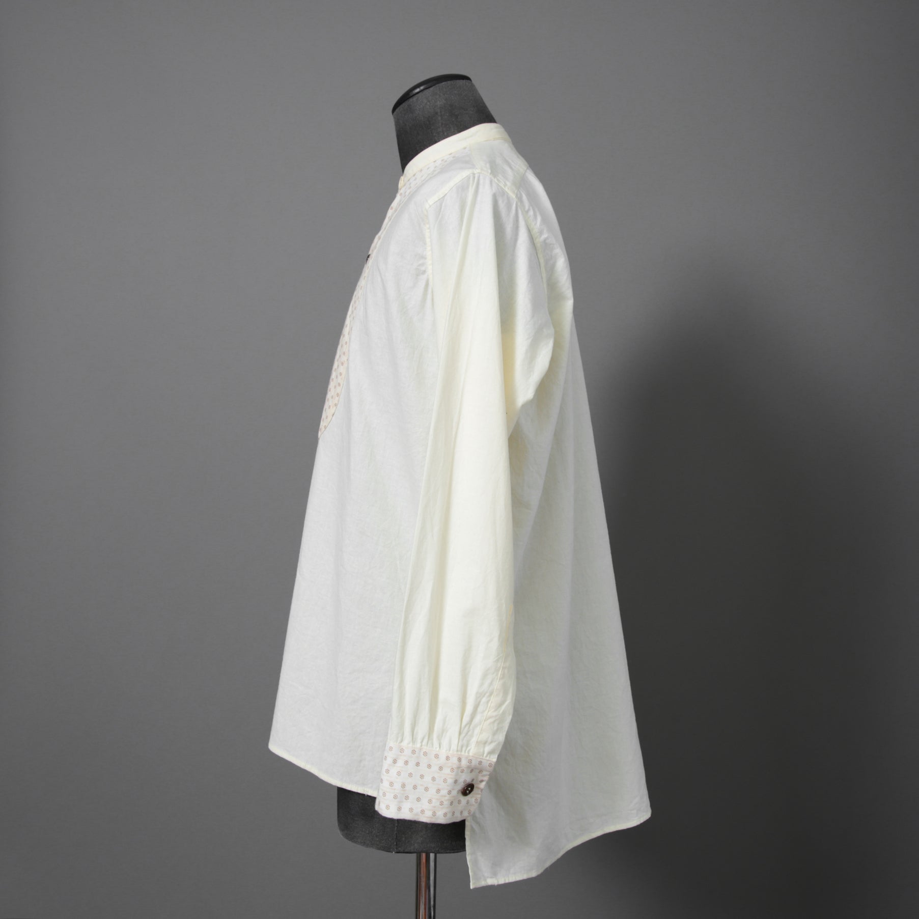 ARCHIVIO J.M.RIBOT / 20SS ヴィンテージコットン / プルオーバー 長袖シャツ / size 46 (NATURAL)