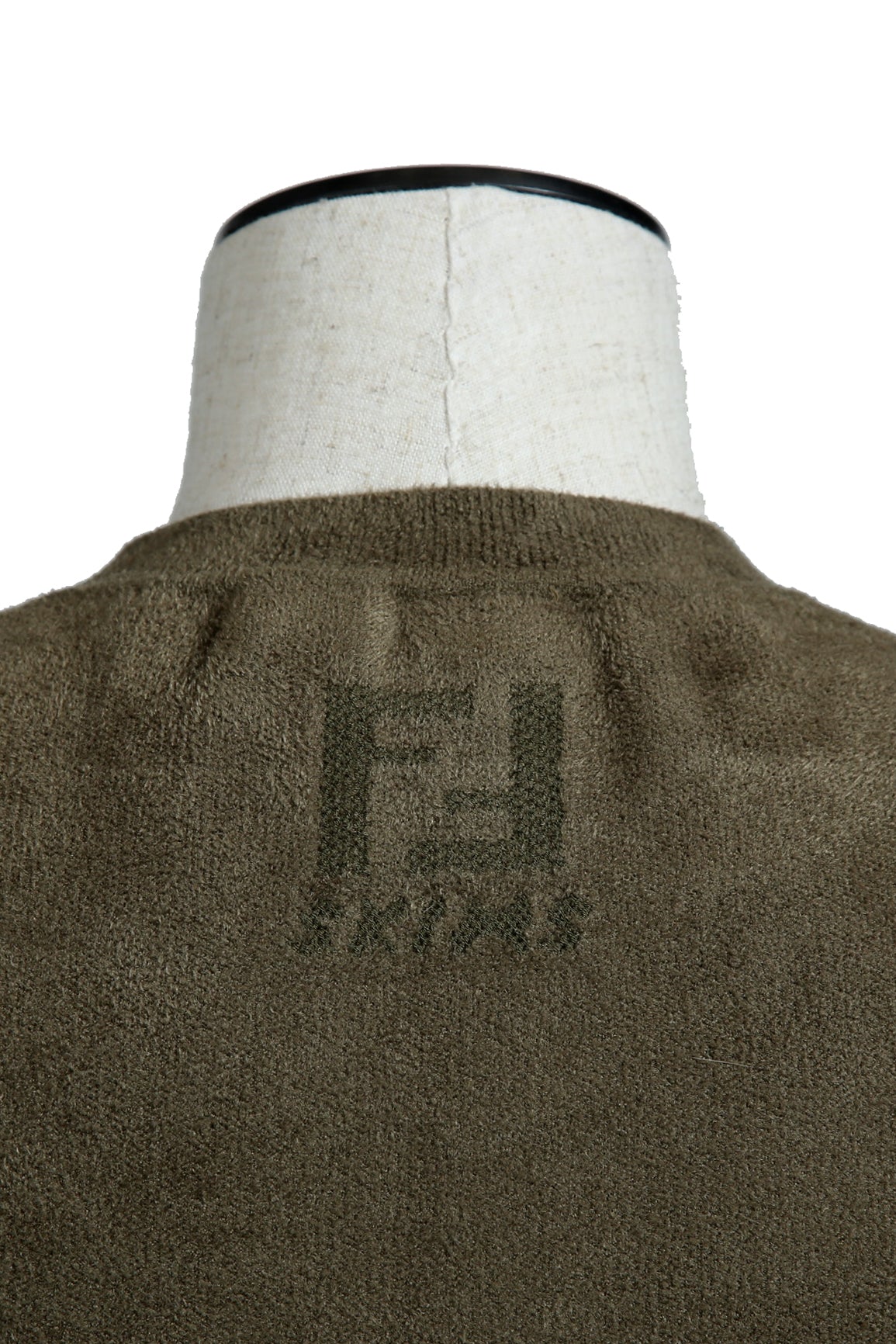 未使用 FENDI フェンディ × SKIMS スキムズ / 2021年モデル マキシ丈 半袖 ドレス タイトワンピース / size 42 カーキ