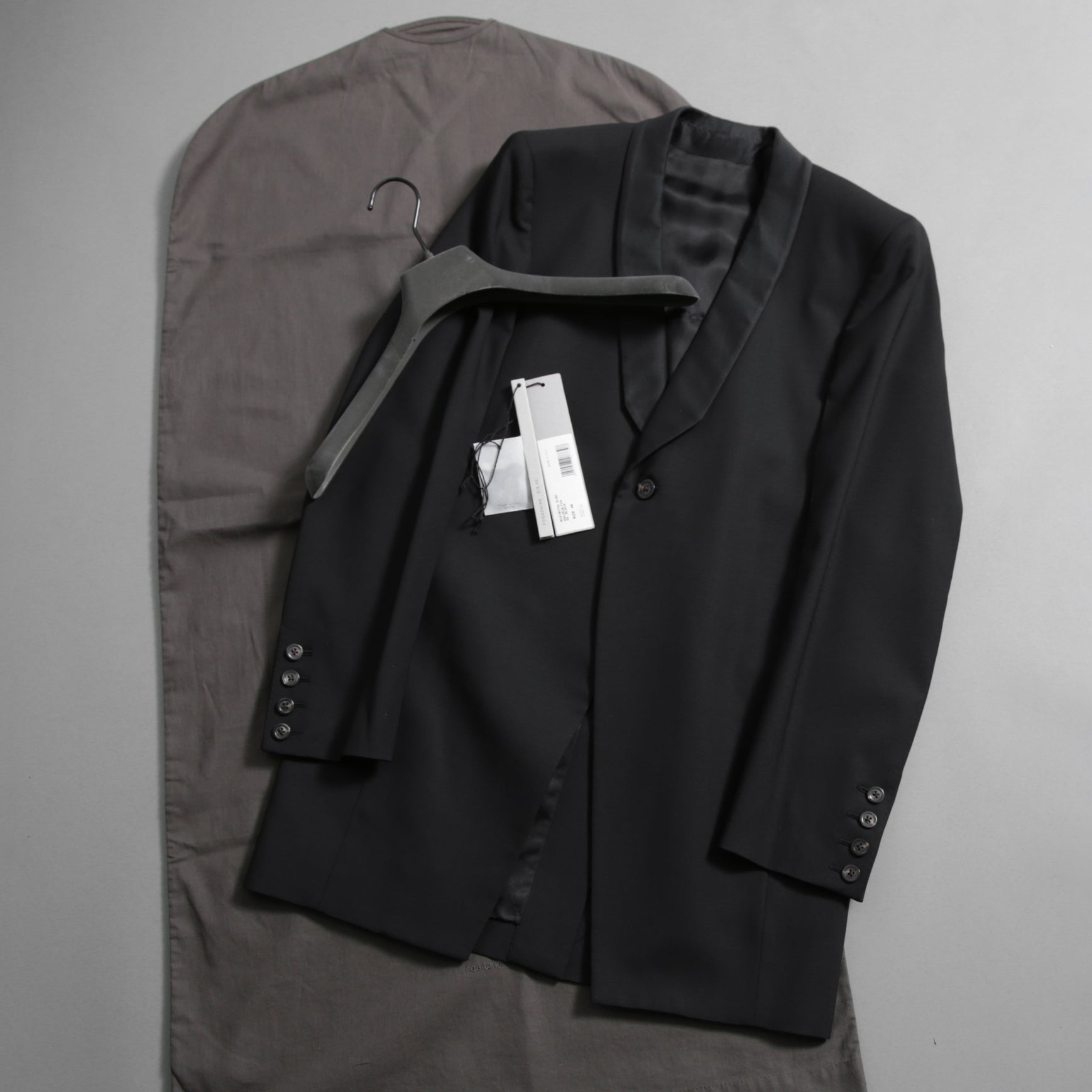 Rick Owens リックオウエンス / 美品 22SS FOGACHINE / WALRUS TUX / ウォルラス タキシー / ウール タキシードジャケット / RU01B1732-ZLSC / size46 (BLACK)