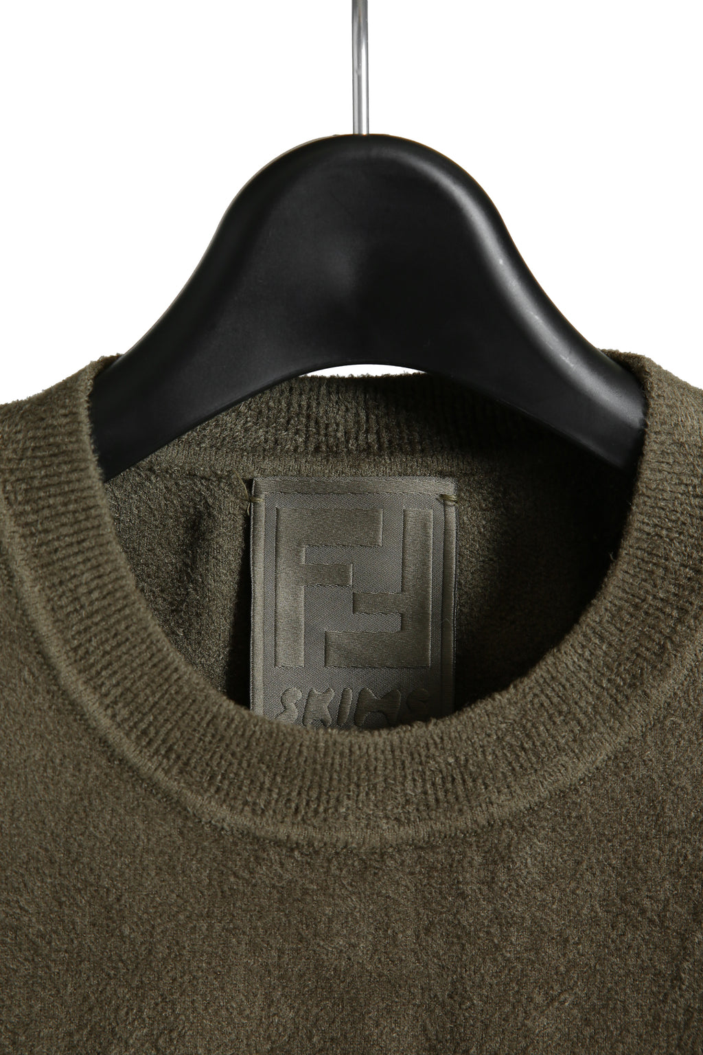未使用 FENDI フェンディ × SKIMS スキムズ / 2021年モデル マキシ丈 半袖 ドレス タイトワンピース / size 42 カーキ