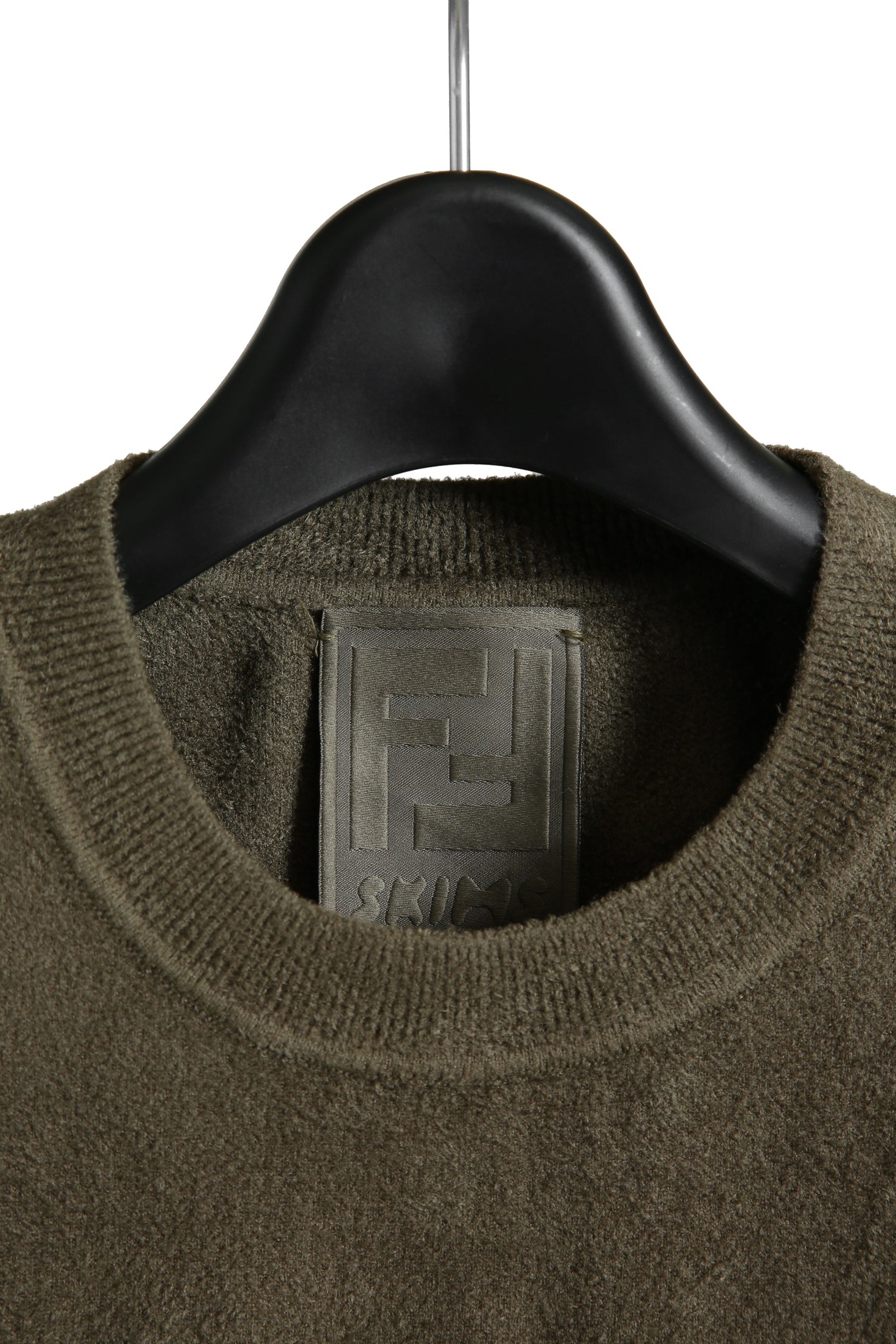 未使用 FENDI フェンディ × SKIMS スキムズ / 2021年モデル マキシ丈 半袖 ドレス タイトワンピース / size 42 カーキ