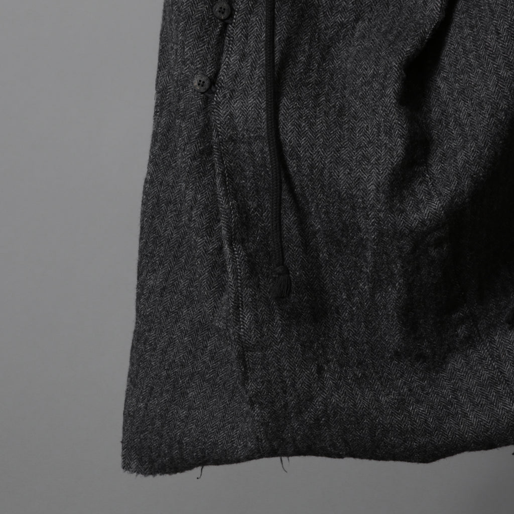 Marc Point マークポイント / ウールヘリンボーン サルエル パンツ / size 46 (GRAY)