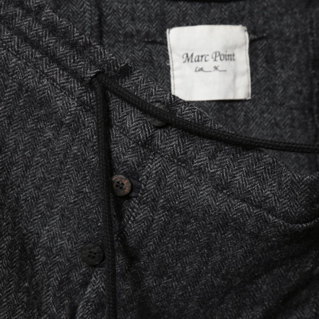 Marc Point マークポイント / ウールヘリンボーン サルエル パンツ / size 46 (GRAY)