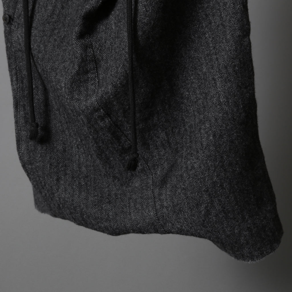 Marc Point マークポイント / ウールヘリンボーン サルエル パンツ / size 46 (GRAY)