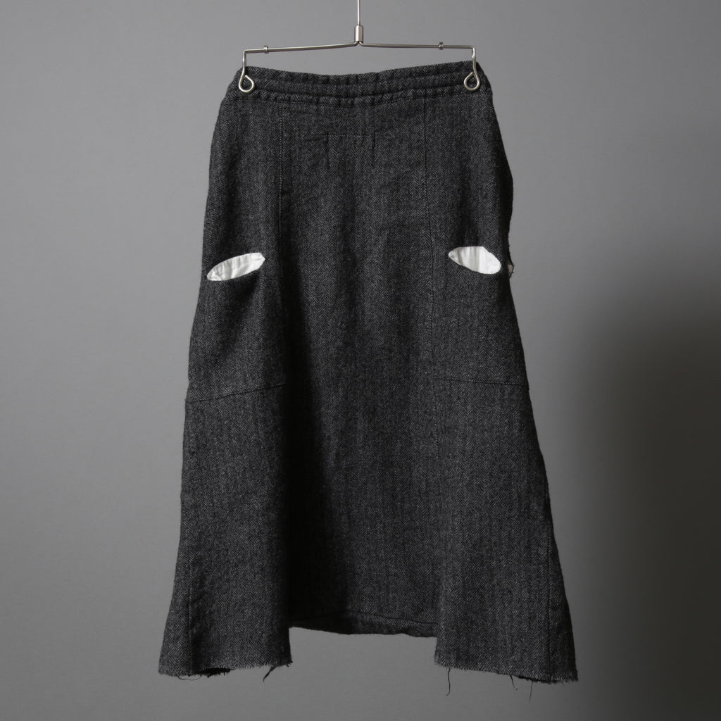 Marc Point マークポイント / ウールヘリンボーン サルエル パンツ / size 46 (GRAY)