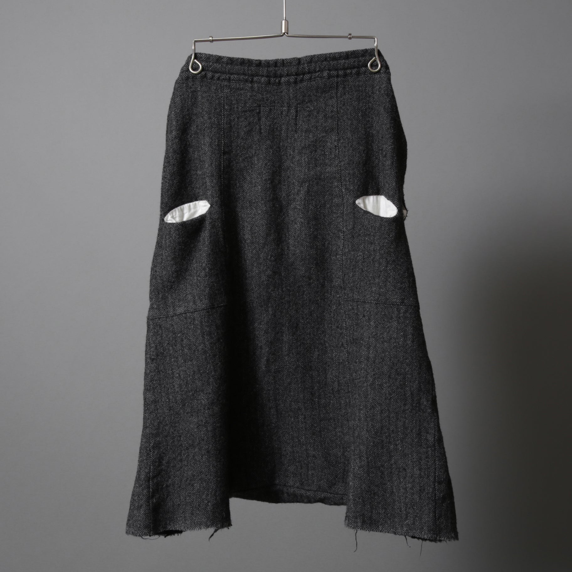 Marc Point マークポイント / ウールヘリンボーン サルエル パンツ / size 46 (GRAY)