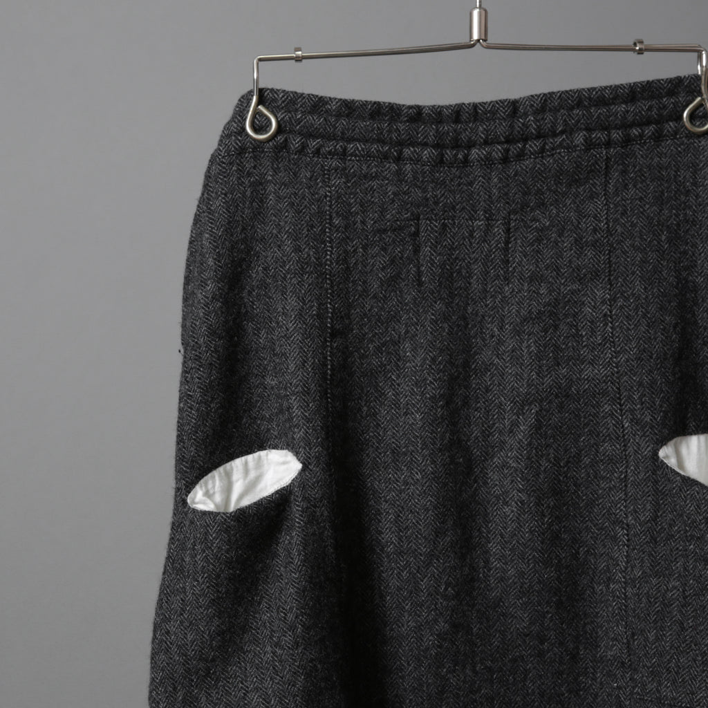 Marc Point マークポイント / ウールヘリンボーン サルエル パンツ / size 46 (GRAY)