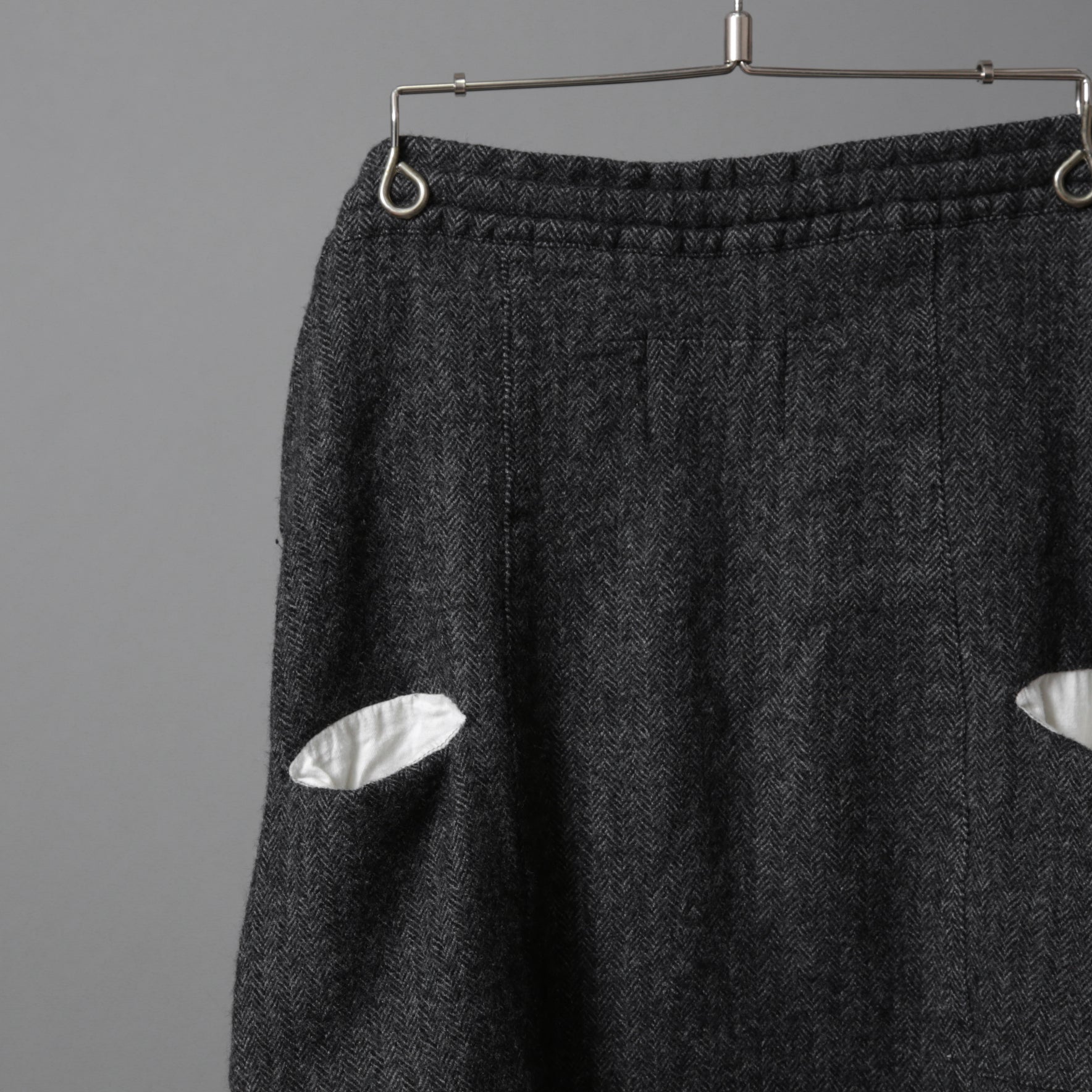 Marc Point マークポイント / ウールヘリンボーン サルエル パンツ / size 46 (GRAY)