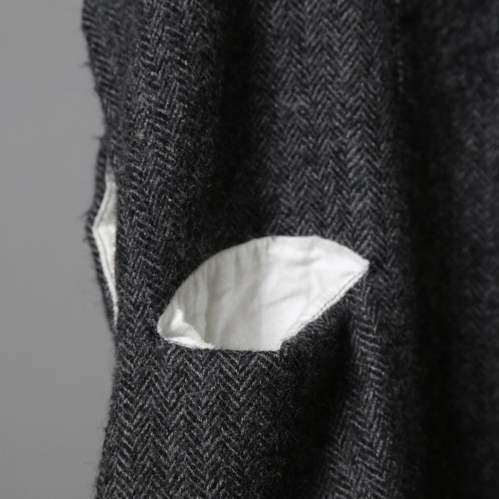 Marc Point マークポイント / ウールヘリンボーン サルエル パンツ / size 46 (GRAY)