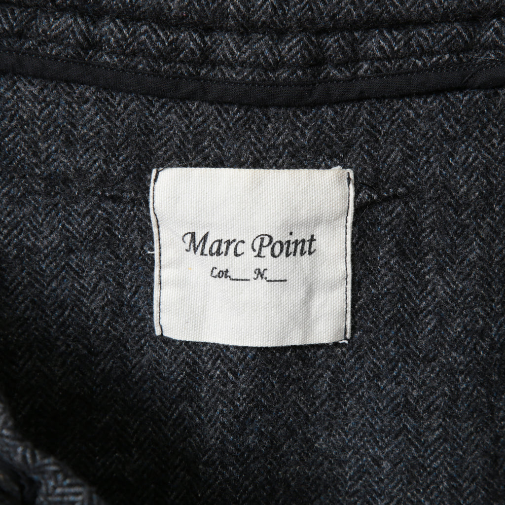 Marc Point マークポイント / ウールヘリンボーン サルエル パンツ / size 46 (GRAY)
