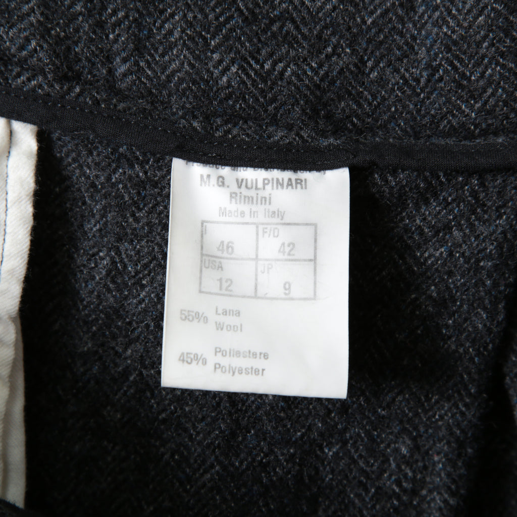 Marc Point マークポイント / ウールヘリンボーン サルエル パンツ / size 46 (GRAY)