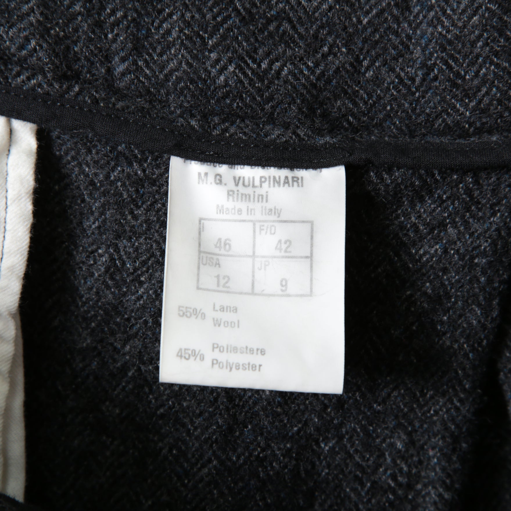 Marc Point マークポイント / ウールヘリンボーン サルエル パンツ / size 46 (GRAY)