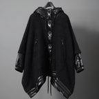 MONCLER モンクレール /  2022-2023AW / GRENOBLE MANTELLA グルノーブル マンテラ / ウール モヘア アルパカ ニット ポンチョ / ダウン入り   / size FREE (BLACK)