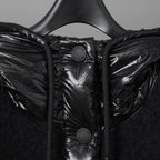 MONCLER モンクレール /  2022-2023AW / GRENOBLE MANTELLA グルノーブル マンテラ / ウール モヘア アルパカ ニット ポンチョ / ダウン入り   / size FREE (BLACK)