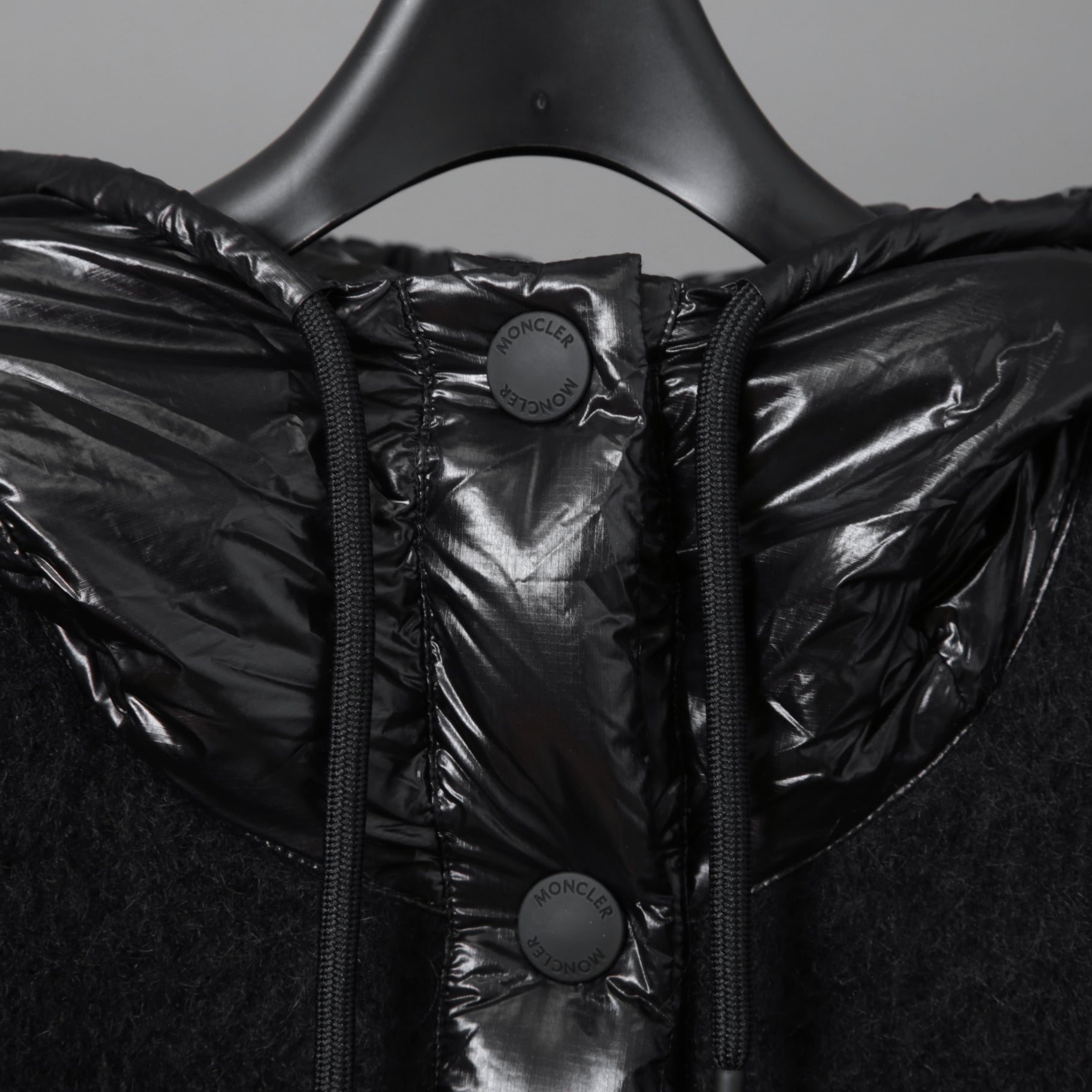 MONCLER モンクレール /  2022-2023AW / GRENOBLE MANTELLA グルノーブル マンテラ / ウール モヘア アルパカ ニット ポンチョ / ダウン入り   / size FREE (BLACK)