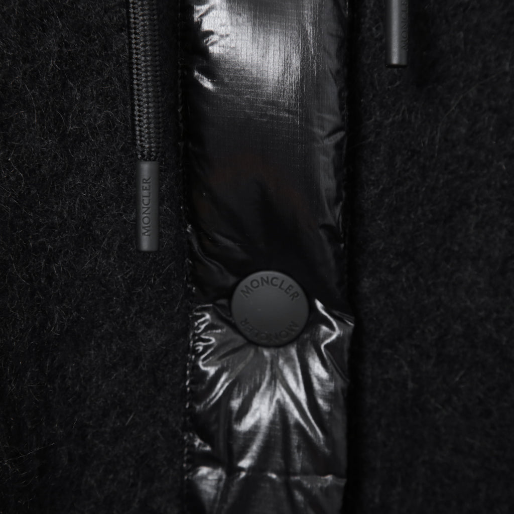 MONCLER モンクレール /  2022-2023AW / GRENOBLE MANTELLA グルノーブル マンテラ / ウール モヘア アルパカ ニット ポンチョ / ダウン入り   / size FREE (BLACK)