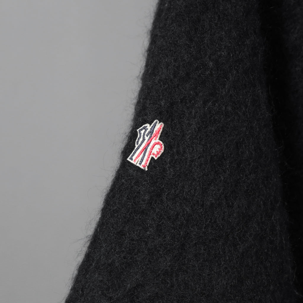 MONCLER モンクレール /  2022-2023AW / GRENOBLE MANTELLA グルノーブル マンテラ / ウール モヘア アルパカ ニット ポンチョ / ダウン入り   / size FREE (BLACK)