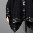 MONCLER モンクレール /  2022-2023AW / GRENOBLE MANTELLA グルノーブル マンテラ / ウール モヘア アルパカ ニット ポンチョ / ダウン入り   / size FREE (BLACK)