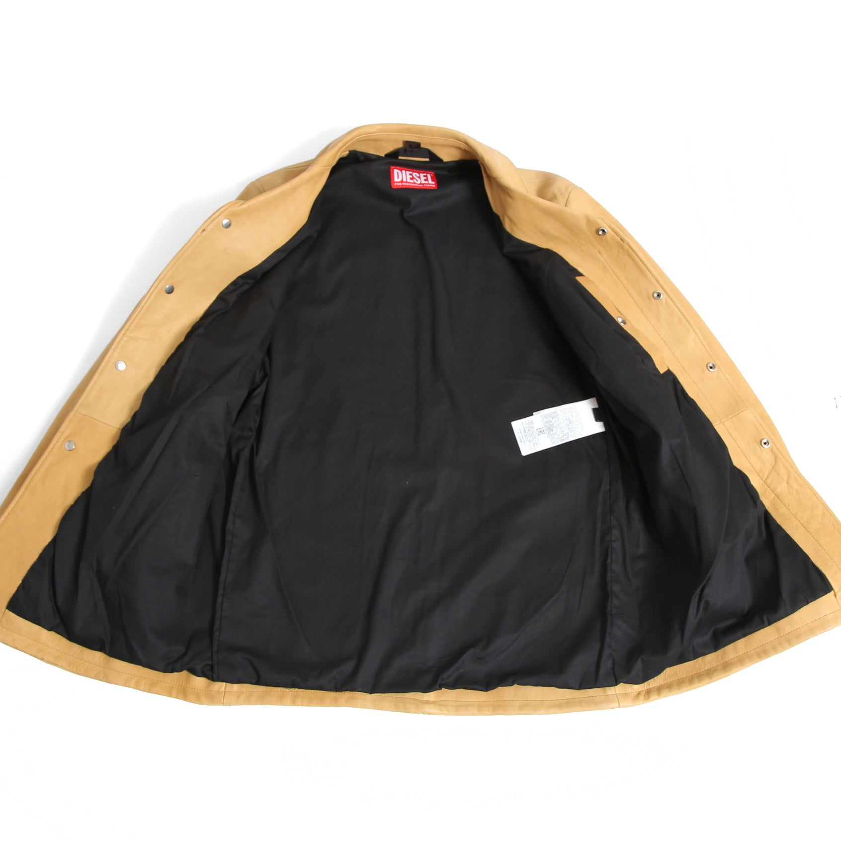 美品 DIESEL ディーゼル / L-NICO レザージャケット/ 現行デザイナー モデル / size 46 キャメル