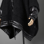 MONCLER モンクレール /  2022-2023AW / GRENOBLE MANTELLA グルノーブル マンテラ / ウール モヘア アルパカ ニット ポンチョ / ダウン入り   / size FREE (BLACK)