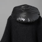 MONCLER モンクレール /  2022-2023AW / GRENOBLE MANTELLA グルノーブル マンテラ / ウール モヘア アルパカ ニット ポンチョ / ダウン入り   / size FREE (BLACK)