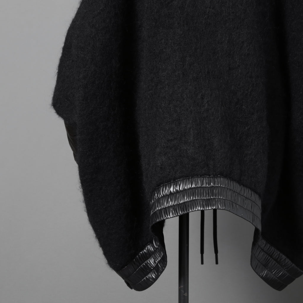 MONCLER モンクレール /  2022-2023AW / GRENOBLE MANTELLA グルノーブル マンテラ / ウール モヘア アルパカ ニット ポンチョ / ダウン入り   / size FREE (BLACK)